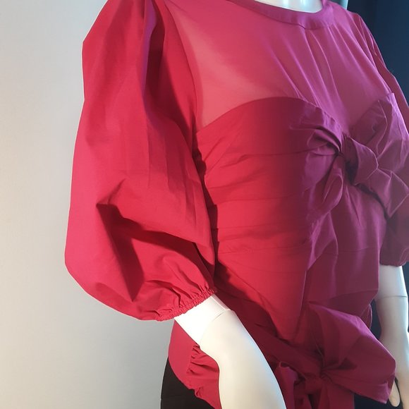 FUSHIA SWEETHEART BLOUSE by 7TH AVENUE DESIGN STUDIO NEW YORK & COMPANY - Picture 8 of 12